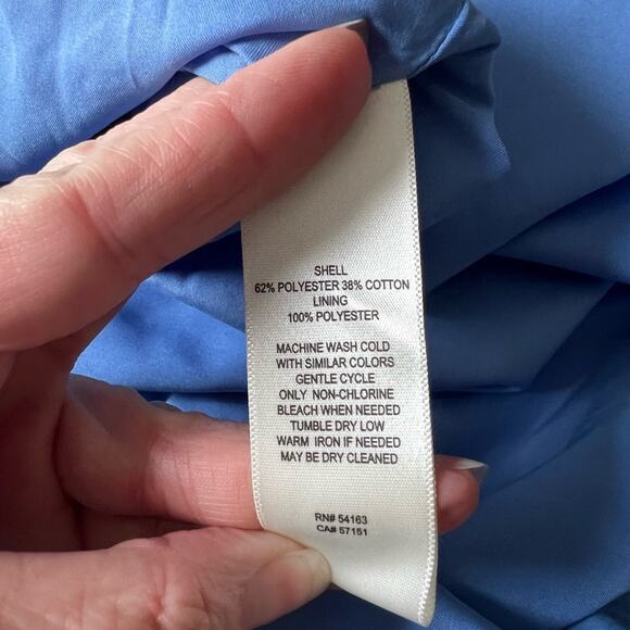 Eliza J Poplin Pinstripe Shirt Dress NWT Nordstrom Size 10 Blue - Picture 7 of 8